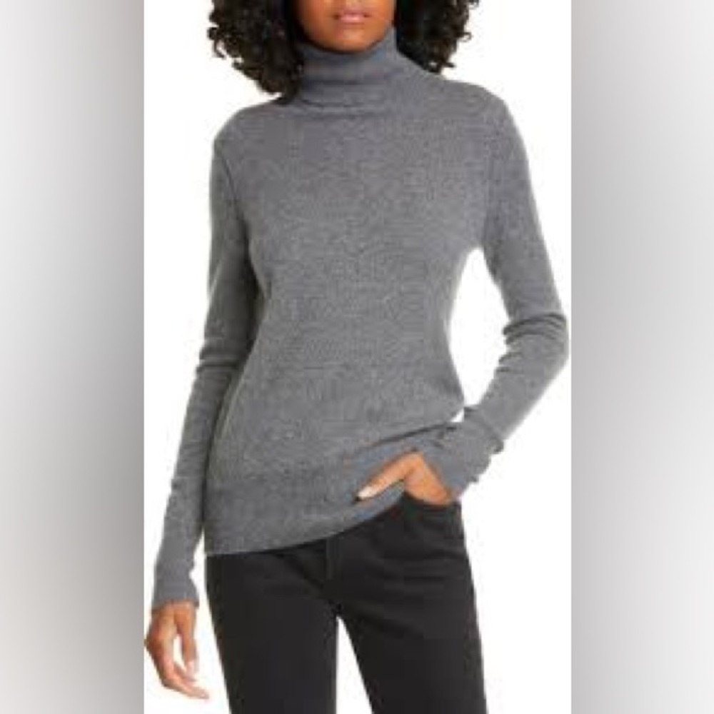 Equipment gray turtleneck XS cashmere